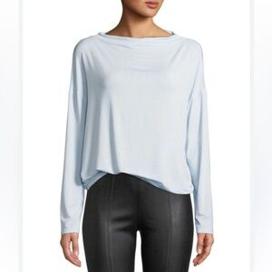 Vince long sleeved boat neck long sleeve shirt